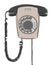 Telephone wall hanging vintage retro industrial hand drawn art