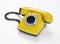 Telephone yellow vintage isolated on white. Render 3d illustration