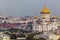 Telephoto cityscape of Moscow, capital of Russia