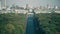 Telephoto lens shot involving most visited Berlin landmarks: Brandenburg Gate, Berliner dom and TV Tower. Germany