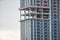 Telephoto shot highrise tower under construction