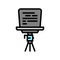 teleprompter news media color icon vector illustration