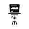 teleprompter news media glyph icon vector illustration