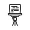 teleprompter news media line icon vector illustration