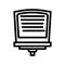 teleprompter news media line icon vector illustration