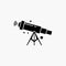 telescope, astronomy, space, view, zoom Glyph Icon. Vector isolated illustration