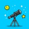 Telescope Astronomy Viewing Illustration