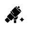 Telescope black glyph icon