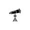 Telescope black icon concept. Telescope flat vector symbol, sign, illustration.