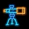 Telescope Equipment neon glow icon illustration