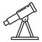 Telescope exploration icon, outline style