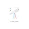 Telescope icon astronomy science explore concept line style isolated