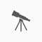 Telescope icon, scope, binoculars, astronomy