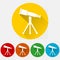 Telescope icon set