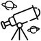 telescope line icon