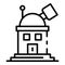 Telescope observatory icon, outline style