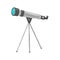 Telescope, optical telescope on tripod. Vector Isolated Object