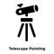 Telescope Pointing Up icon vector isolated on white background,