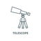 Telescope,scope vector line icon, linear concept, outline sign, symbol
