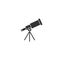 Telescope on tripod. Science, searching, looking symbol