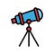 Telescope vector, Back to school filled design icon