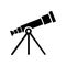 Telescope vector icon. astronomy illustration symbol. discovery logo or sign.