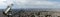 Telescope viewer and city skyline at daytime. Paris, France