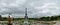 Telescope viewer and Eiffel Tower in Paris,