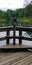 Telescope viewer overlooking a pond in the Metroparks in Cleveland, Ohio