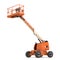 Telescopic Boom Lift on white. 3D illustration