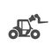 Telescopic forklift loader glyph icon