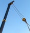 Telescopic mobile crane boom with hook