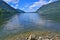 Teletskoye or Golden lake. Altai mountains summer landscape