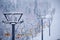 Teletsky Altai winter mountain ski resort near Iogach. Elevator on mount and forest background under snowfall