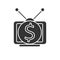 Television advertising glyph icon