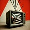 Television as a symbol of corruption, propaganda and mind control, big brother. Generative AI