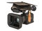 Television camera with graduation cap. Television School concept, 3D rendering
