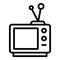Television device icon, outline style