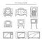 Television history. Evolution. Flat colour design vector icon set