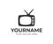 Television logo design. Streaming TV vector design