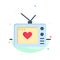 Television, Love, Valentine, Movie Abstract Flat Color Icon Template