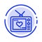 Television, Love, Valentine, Movie Blue Dotted Line Line Icon