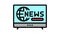 television news color icon animation