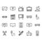 Television related icon set. Vector illustration