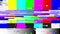 Television screen error. color bars technical problems. Color Bars data glitches Loop Animation.