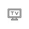 Television screen outline icon