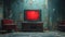 Television Screen\\\'s Technical Malfunction Digital Disruption, Generative Ai