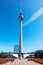 Television Tower in Berlin, Germany, a popular tourist attraction.