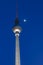 The television tower in Berlin at night