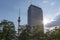 Television tower and Park inn building in Alexanderplatz Berlin